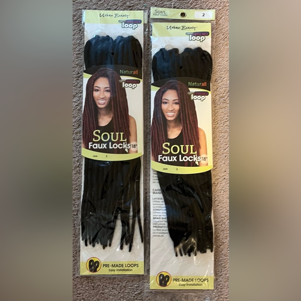 Urban Beauty SOUL Faux Locks 18” #2. 2pks